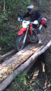 bridge crossing - off-road motorcycle Enduro Tours Chiang Mai Thailand